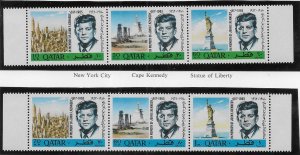 Qatar 102-102A Kennedy strip  MNH c.v. $11.00