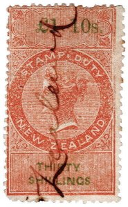 (I.B) New Zealand Revenue : Stamp Duty £1 10/- (1867)