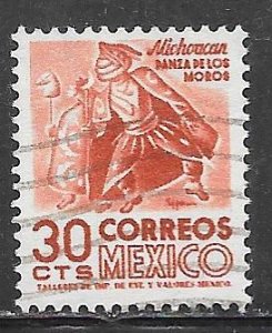 Mexico 879: 30c Indian Dancer, Michoacan, used, VF