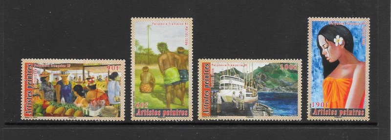 FRENCH POLYNESIA #931-4 PAINTINGS  MNH