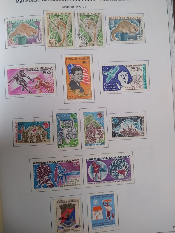 collection on pages Madagascar 1970-74 PS: CV $169