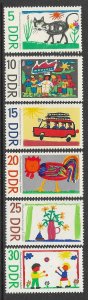 EAST GERMANY DDR 1967 International Children's Day Set Sc 923-928 MNH