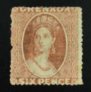 MOMEN: GRENADA SG #6 1863 MINT OG H **SIGNED** £600 LOT #61790