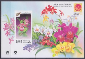 2001 North Korea 4481/B497b Flowers 10,00 €