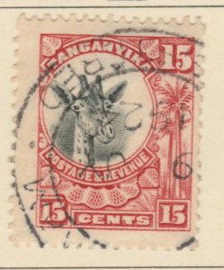 British Colonies TANGANYIKA 1922-24 15c Used A6P36F39