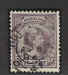 Netherlands SC#48a Dark Violet Used F-VF SCV$6.00...Fill a Great Spot(s)!