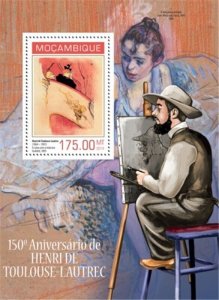 Mozambique - 2014 Toulouse-Lautrec Anniversary-Souvenir Sheet-13A-1451