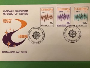 Cyprus 1972 EUROPA 72 First Day Cover Stamps Cover R42545