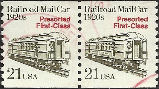 # 2265 USED PAIR1920'S RAILROAD MAIL CAR