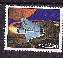 USA-Sc#2543- id8-unused NH $2.90 Futuristic Space Shuttle-1995-