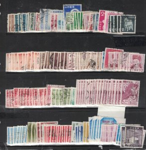 Japan Mini Collection 165 Stamps SC 430/638 Varied Cancels VFU (32fdy)