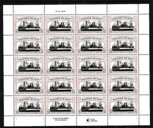 USA-Sc#3192- id12-unused NH sheet-Ships-Remember the Maine-1998-