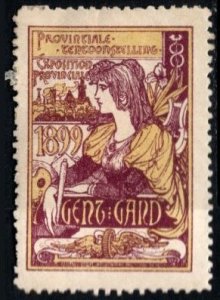 1899 Belgium Poster Stamp Provincial Exhibition Ghent June-October Unused