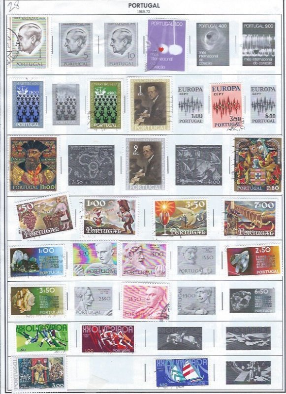 PORTUGAL 1958-1972 198 STAMPS SCV $59.00++