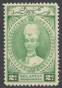 Malaya Kelantan Scott 30 - SG41, 1937 Sultan 2c MH*