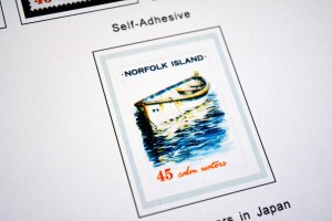 COLOR PRINTED NORFOLK ISLAND 1947-2010 STAMP ALBUM PAGES (129 illustrated pages)