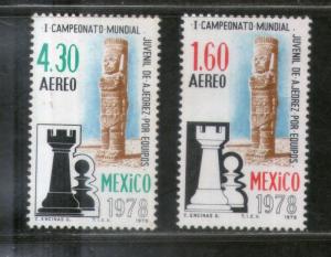 Mexico 1978 World Team Chess Championship Castle & Pwan Sc C577-78 MNH # 441