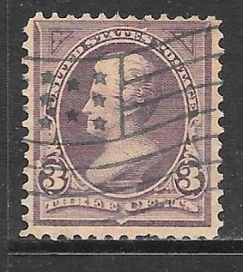 USA 268: 3c Jackson, used, F