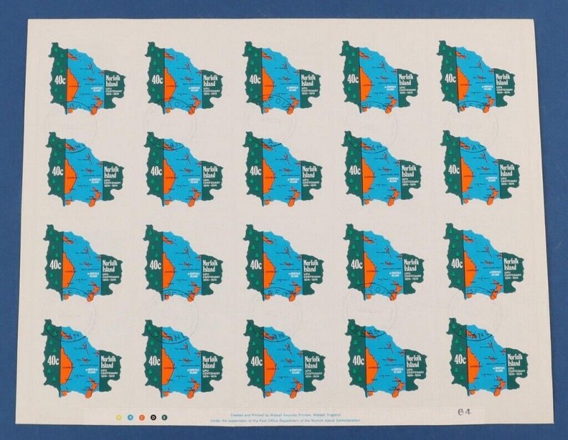 NORFOLK ISLAND 1974-75 CTO full sheets + OHMS Envelope SG cat £121. (6 sheets).