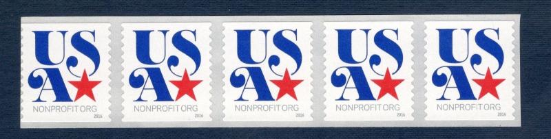 5061 USA Nonprofit Strip Of 5 Mint/nh (Free Shipping)