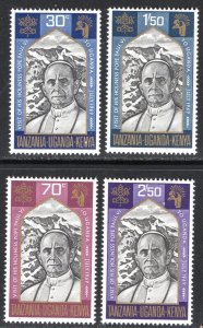 Thematic stamps KENYA-UGANDA-TAN 1969 POPES VISIT 264/7 mint