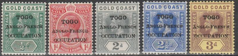 Togo #80-84 F-VF Unused CV $8.00 (A5685)