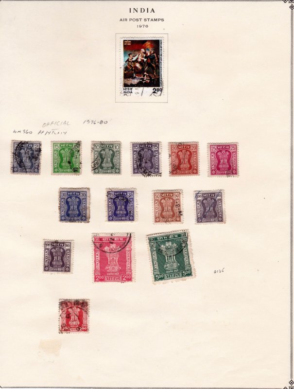 India Stamp Collection on pages   ......see details below