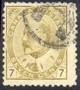 Canada - 1903-08 used King Edward VII #92 c.v. 6.25