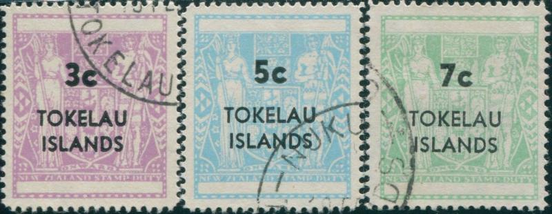 Tokelau 1967 SG12-14 Arms Decimal Overprints FU