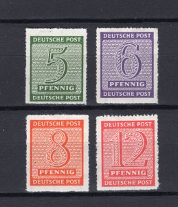 GERMANY SOVIET ZONE WESTERN SAXONY ROSSWEIN 116D-119D PERFECT MNH EXPERTIZED BPP