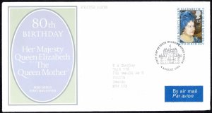 Great Britain Sc# 919 FDC (a) 1980 8.4 Queen Mother 80th
