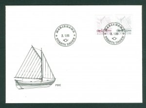 Aland. FDC  Cachet 1985.  Fishing Boat. 0.10+1.20 Mk.