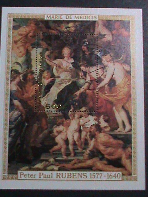 ​CENTRAL AFRICA1978-SC#322 FAMOUS PAINTING-HOLLY FAMILY BY PETER PAUL RUBENS S/S