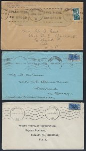 SOUTH AFRICA 1940s 50s SEVEN COMMERCIAL COVERS DIFFERENT TOWNS INCLUDING 1 REGIS