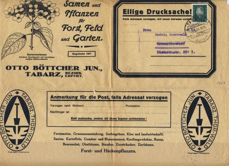 ALLEMAGNE / GERMANY / DEUTSCHLAND 1933 Mi.412 /Eilige Drucksache Streifband 