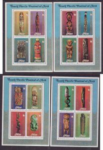 Niue-Sc#268e-h- id6-four unused NH sheets-Festival of Arts-1980-0-