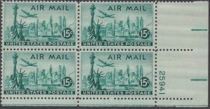 C35 Statue of Liberty Plate Block MNH