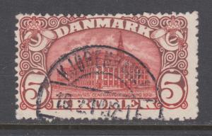 Denmark Sc 82 used. 1912 5k dark red General Post Office, sound, nice cancel