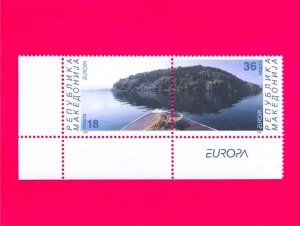 MACEDONIA 2001 Europa CEPT Water - Treasure of Nature Sea Island pair Mi228-229