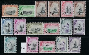 SWAZILAND SCOTT #67-79 1961 SURCHARGES  QEII PICTORIALS  - MINT NEVER HINGED