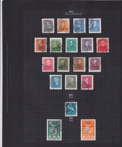 hungary 1932-38 used  stamps page ref 17638