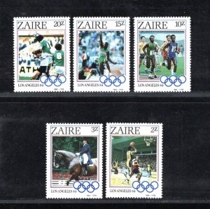 ZAIRE SC# 1154-58  FVF/MOG