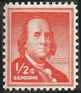 # 1030a MINT NEVER HINGED DRY PRINT BEN FRANKLIN