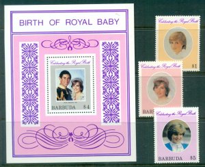 Barbuda 1982 Birth of Prince William + MS MUH