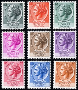 Italy Stamps # 626-33 MNH VF Scott Value $150.00