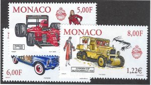 Monaco SC#2186-2188 MNH VF SCV$9.00...Great Opportunity!