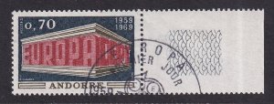 Andorra French    #189  cancelled  1969  Europa  70c