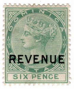 (I.B) Dominica Revenue : Duty Stamp 6d