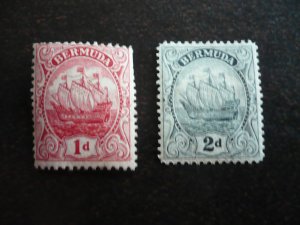 Stamps - Bermuda - Scott# 42-43 - Mint Hinged Part Set of 2 Stamps