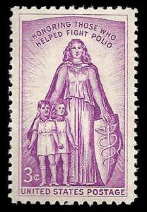 # 1087 MINT NEVER HINGED POLIO     XF+